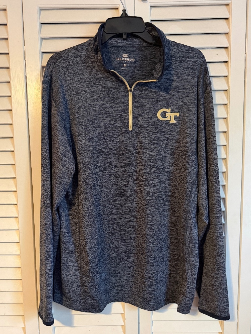 Georgia Tech Yellow Jackets Size M Men’s 1/4 Quarter Zip Gray Pullover